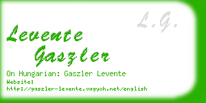 levente gaszler business card